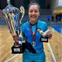 Em 2019, Ana foi escolhida a terceira melhor goleira do mundo. Em 2020 foi a segunda melhor. Reprodução do Instagram Em 2019, Ana foi escolhida a terceira melhor goleira do mundo. Reprodução do Instagram